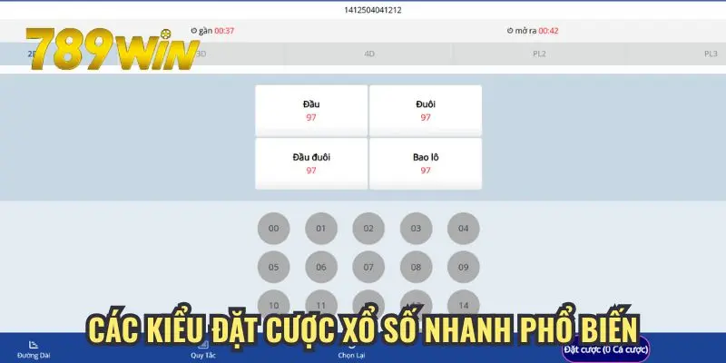 Các kiểu đặt cược xổ số nhanh phổ biến