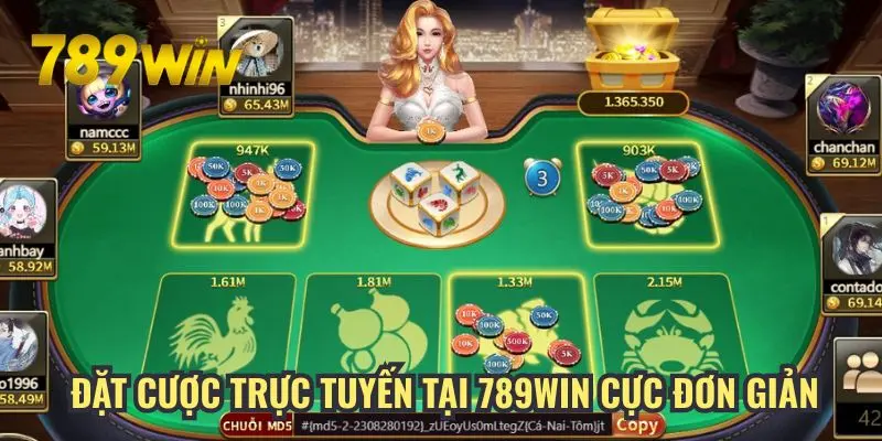 Đặt cược trực tuyến tại 789win cực đơn giản