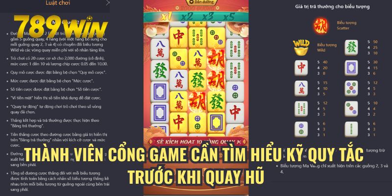 Thành viên cổng game cần tìm hiểu kỹ quy tắc trước khi quay hũ